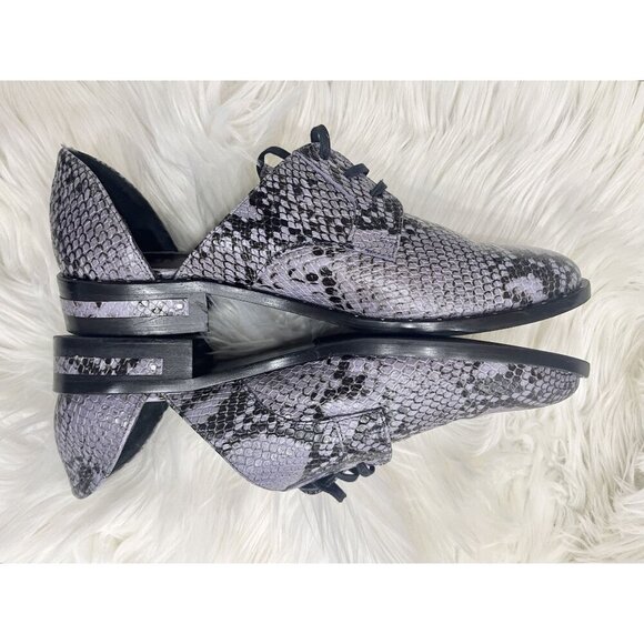 Freda Salvador Wit Reptile D'Orsay Oxfords 9 - Picture 3 of 5